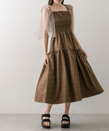 OLIVE des OLIVE | チュールリボンシャーリングワンピース(ワンピース)