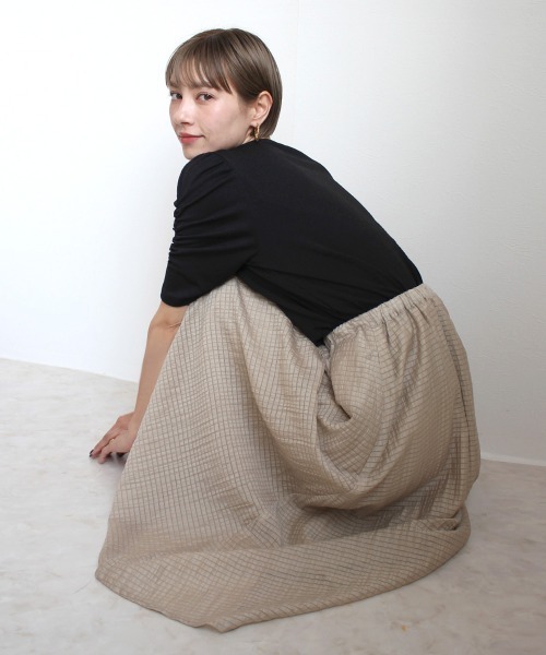 Emma（SELECT LEVERY）（エマ セレクトリベリー）の「シアーサッカーロングスカート（スカート・レディース・ホワイト/ブラック/ラベンダー/ベージュ/ブルー・LARGE/MEDIUM/X-LARGE）」の19枚目の写真