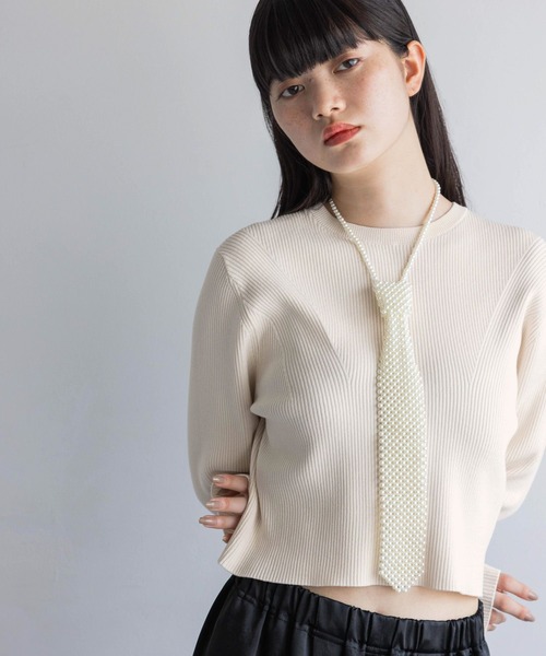 パールネクタイネックレス 143797（ネックレス）｜yuw（ユウ）