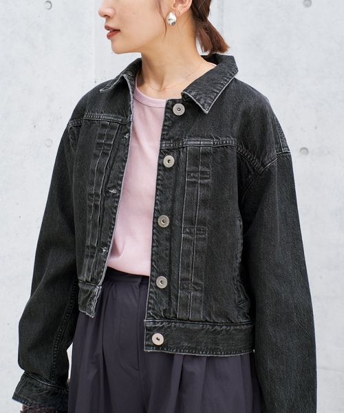 新品IENA upper hights/アッパーハイツデニムジャケット黒