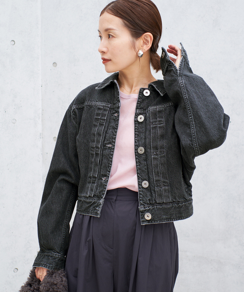IENA（イエナ）の「upper hights/アッパーハイツ DENIM JK デニムジャケット（デニムジャケット・レディース・ブルー/ブラック・FREE）」の3枚目の写真
