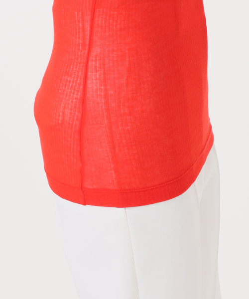 Noble（ノーブル）の「NINETY PERCENT/ナインティーパーセント リブロングスリーブ（Tシャツ/カットソー・レディース・ブラック/ホワイト/レッド・SMALL）」の20枚目の写真