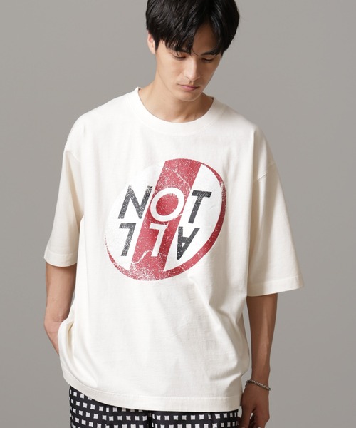 NANO universe(ナノユニバース)の「「NOT ALL」オーバーダイTシャツ 半袖(Tシャツ/カットソー・メンズ・サックスブルー/ホワイト/スミクロ・L/M)」の11枚目の写真