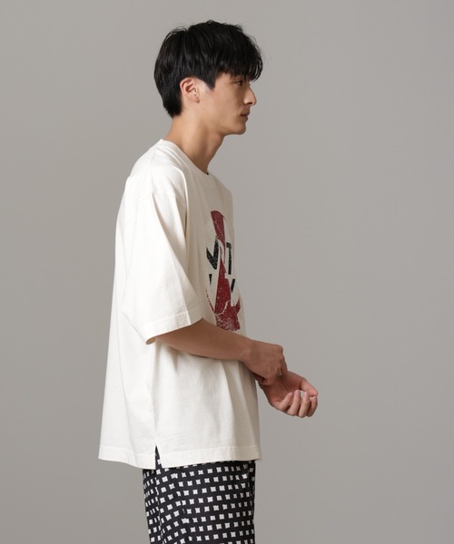 NANO universe(ナノユニバース)の「「NOT ALL」オーバーダイTシャツ 半袖(Tシャツ/カットソー・メンズ・サックスブルー/ホワイト/スミクロ・L/M)」の13枚目の写真