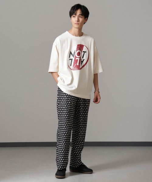 NANO universe(ナノユニバース)の「「NOT ALL」オーバーダイTシャツ 半袖(Tシャツ/カットソー・メンズ・サックスブルー/ホワイト/スミクロ・L/M)」の14枚目の写真