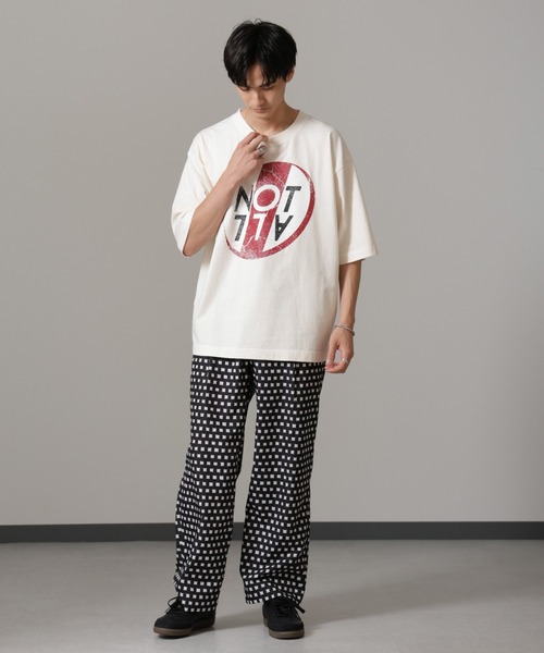 NANO universe(ナノユニバース)の「「NOT ALL」オーバーダイTシャツ 半袖(Tシャツ/カットソー・メンズ・サックスブルー/ホワイト/スミクロ・L/M)」の16枚目の写真