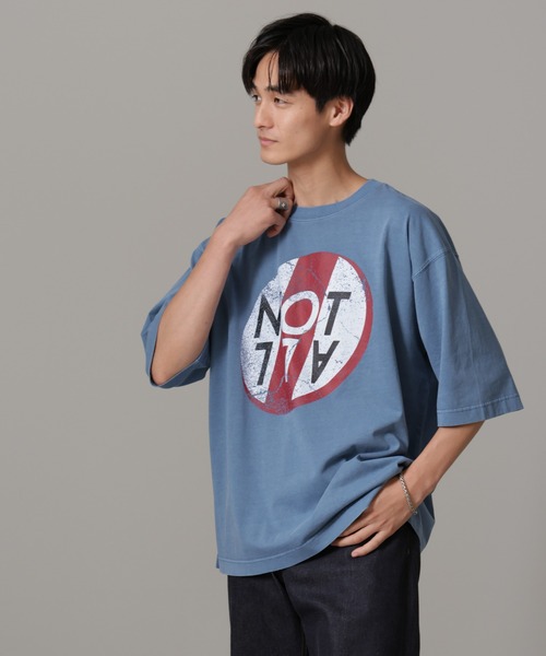NANO universe(ナノユニバース)の「「NOT ALL」オーバーダイTシャツ 半袖(Tシャツ/カットソー・メンズ・サックスブルー/ホワイト/スミクロ・L/M)」の18枚目の写真