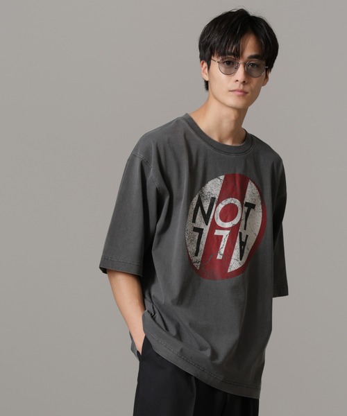 NANO universe(ナノユニバース)の「「NOT ALL」オーバーダイTシャツ 半袖(Tシャツ/カットソー・メンズ・サックスブルー/ホワイト/スミクロ・L/M)」の5枚目の写真