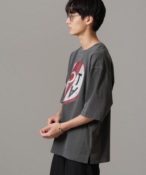 NANO universe(ナノユニバース)の「「NOT ALL」オーバーダイTシャツ 半袖(Tシャツ/カットソー・メンズ・サックスブルー/ホワイト/スミクロ・L/M)」の6枚目の写真