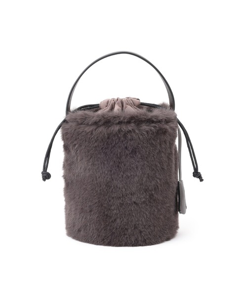 VIS（ビス）の「【2WAY】ふわふわエコファーショルダーバッグ（ショルダーバッグ・レディース・グレー系その他/オフホワイト・FREE）」の3枚目の写真