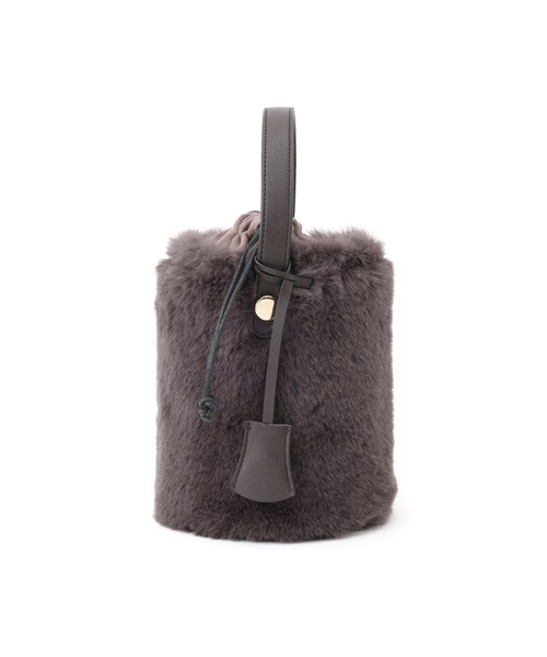 VIS（ビス）の「【2WAY】ふわふわエコファーショルダーバッグ（ショルダーバッグ・レディース・グレー系その他/オフホワイト・FREE）」の4枚目の写真