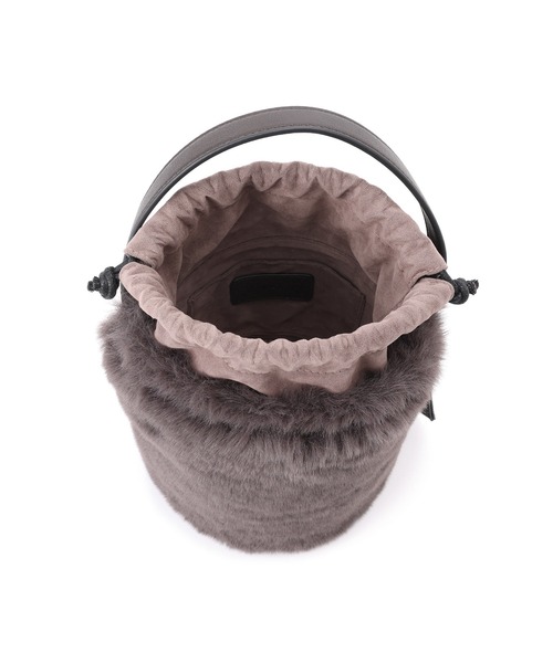 VIS（ビス）の「【2WAY】ふわふわエコファーショルダーバッグ（ショルダーバッグ・レディース・グレー系その他/オフホワイト・FREE）」の12枚目の写真