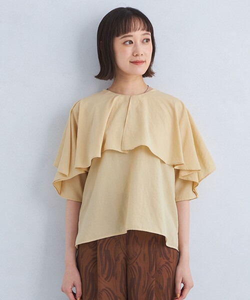 新品 green label relaxing ケープ ブラウス green label relaxing ブラウス シャツ Breeze Cool ケープ