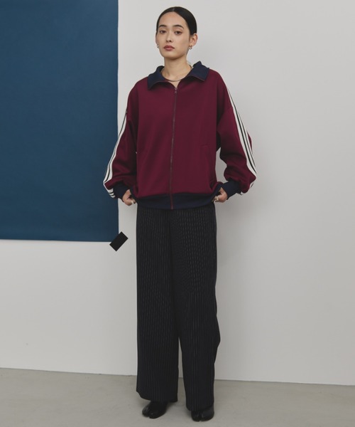 MERLOT（メルロー）の「ストライプワイドストレートスラックス/セットアップ着用可能（スラックス・レディース・ネイビー・FREE）」の15枚目の写真