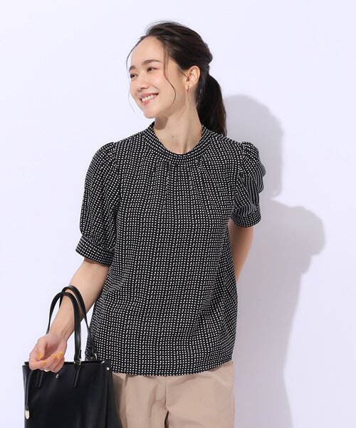 DRESKIP（ドレスキップ）の「◆【2WAY/無理せずキレイ】リボンが華やかさをプラスする 5分袖ブラウス（シャツ/ブラウス・レディース・ブラック系/ブルー系5/アイボリー系・03/02/04）」の11枚目の写真