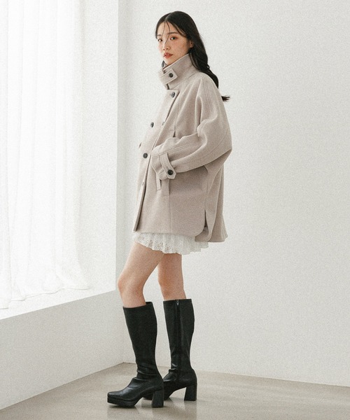 セール】スクエアストレッチロングブーツ 138307（ブーツ）｜Heather