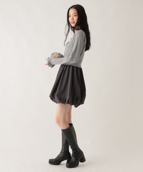 Heather スクエアストレッチロングブーツ Heather｜スクエアストレッチロングブーツ | Rakuten Fashion