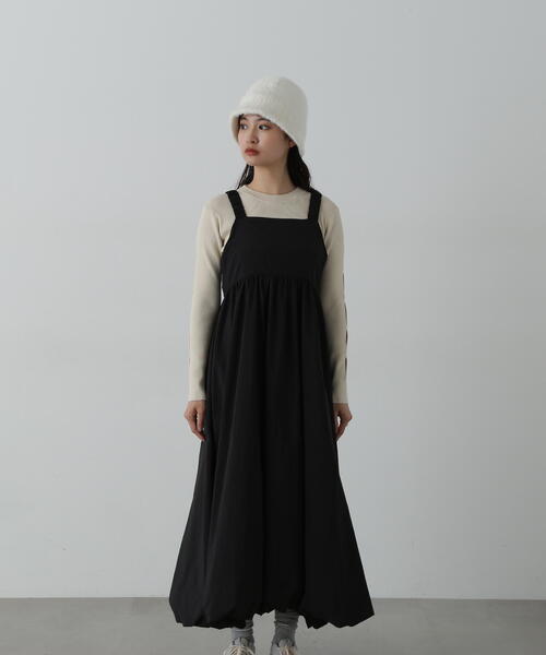N.（N. Natural Beauty Basic）（エヌエヌナチュラルビューティーベーシック）の「◆バルーンキャミワンピース（ワンピース・レディース・ベージュ/ブラック・MEDIUM）」の10枚目の写真