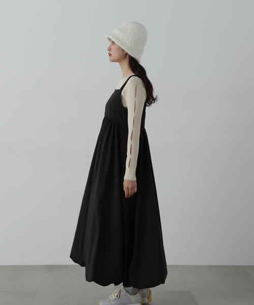 N.（N. Natural Beauty Basic）（エヌエヌナチュラルビューティーベーシック）の「◆バルーンキャミワンピース（ワンピース・レディース・ベージュ/ブラック・MEDIUM）」の11枚目の写真