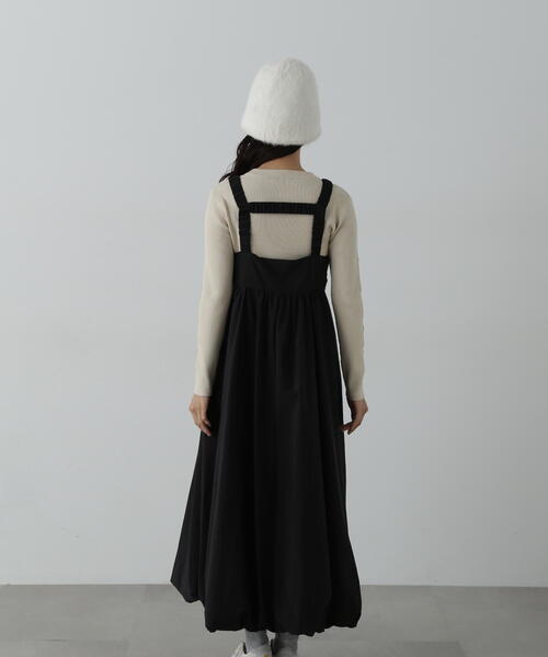 N.（N. Natural Beauty Basic）（エヌエヌナチュラルビューティーベーシック）の「◆バルーンキャミワンピース（ワンピース・レディース・ベージュ/ブラック・MEDIUM）」の12枚目の写真