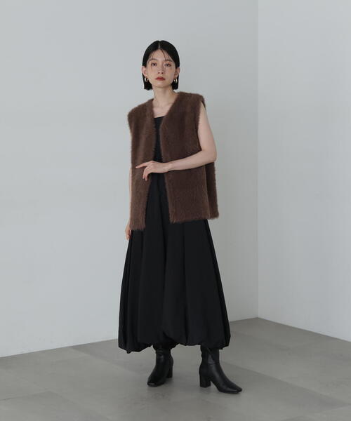 N.（N. Natural Beauty Basic）（エヌエヌナチュラルビューティーベーシック）の「◆バルーンキャミワンピース（ワンピース・レディース・ベージュ/ブラック・MEDIUM）」の20枚目の写真