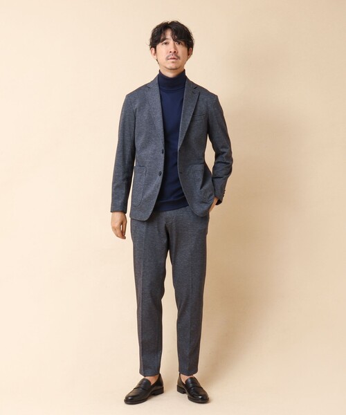 NOLLEY’S（ノーリーズ）の「《セットアップ/ビジカジ対応》リンクルフリー ストレッチジャージ イージーパンツ（その他パンツ・メンズ・ネイビー/ブラウン/ブルー/グレー・S/M/L/XL）」の5枚目の写真