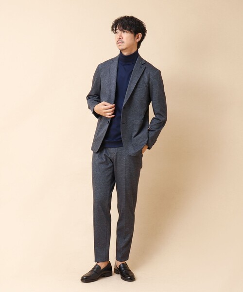 NOLLEY’S（ノーリーズ）の「《セットアップ/ビジカジ対応》リンクルフリー ストレッチジャージ イージーパンツ（その他パンツ・メンズ・ネイビー/ブラウン/ブルー/グレー・S/M/L/XL）」の6枚目の写真