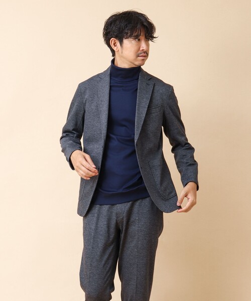 NOLLEY’S（ノーリーズ）の「《セットアップ/ビジカジ対応》リンクルフリー ストレッチジャージ イージーパンツ（その他パンツ・メンズ・ネイビー/ブラウン/ブルー/グレー・S/M/L/XL）」の7枚目の写真