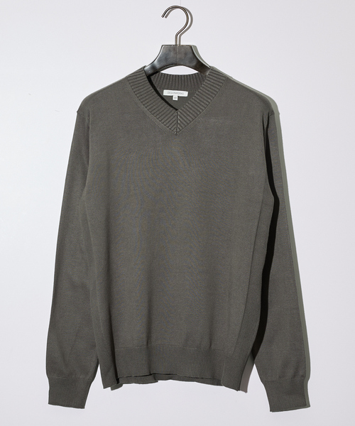 DESIGNWORKS（デザインワークス）の「【カシミヤタッチ】 Vネック　ニット（ニット/セーター・メンズ・アイボリー/ブラック/カーキ/ブルー/ピンク/ライトブルー/ライトグレー/レモンイエロー・46/52/48/50）」の5枚目の写真