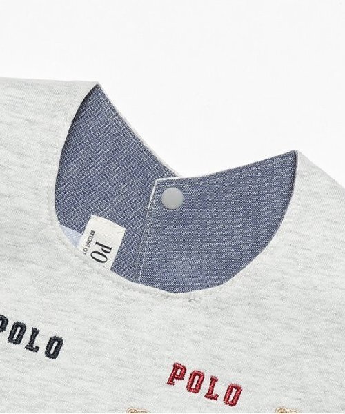petit main（プティマイン）の「【POLO BCS】刺繍スタイ（スタイ/よだれかけ・キッズ・アイボリー/ネイビー/ライトグレー・FREE）」の6枚目の写真