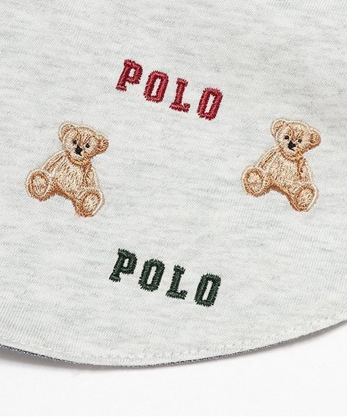 petit main（プティマイン）の「【POLO BCS】刺繍スタイ（スタイ/よだれかけ・キッズ・アイボリー/ネイビー/ライトグレー・FREE）」の7枚目の写真