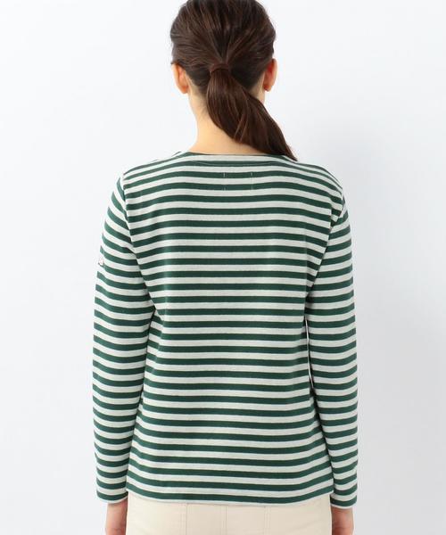 coen(コーエン)の「【MBC】スムースボーダーボートネックカットソー(Tシャツ/カットソー・レディース・オリーブ/ネイビー・MEDIUM/LARGE)」の3枚目の写真