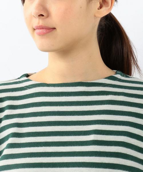 coen(コーエン)の「【MBC】スムースボーダーボートネックカットソー(Tシャツ/カットソー・レディース・オリーブ/ネイビー・MEDIUM/LARGE)」の13枚目の写真