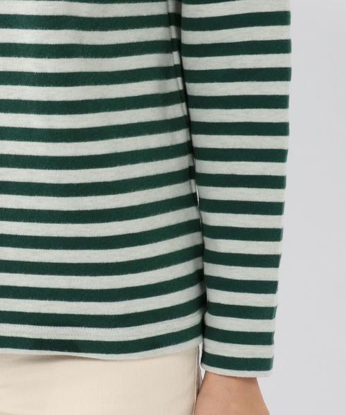 coen(コーエン)の「【MBC】スムースボーダーボートネックカットソー(Tシャツ/カットソー・レディース・オリーブ/ネイビー・MEDIUM/LARGE)」の12枚目の写真