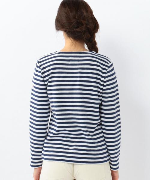 coen(コーエン)の「【MBC】スムースボーダーボートネックカットソー(Tシャツ/カットソー・レディース・オリーブ/ネイビー・MEDIUM/LARGE)」の11枚目の写真