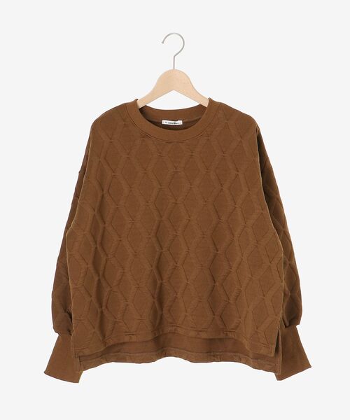 le.coeur blanc(ルクールブラン)の「《WEB限定アイテム》キルティング柄カットソー(Tシャツ/カットソー・レディース・ブラウン/カーキオリーブ/ブラック/アイボリー・38)」の19枚目の写真