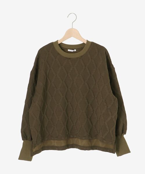 tシャツ 「WEB限定アイテム」キルティング柄カットソー レディース WEB限定アイテム》キルティング柄カットソー（Tシャツ