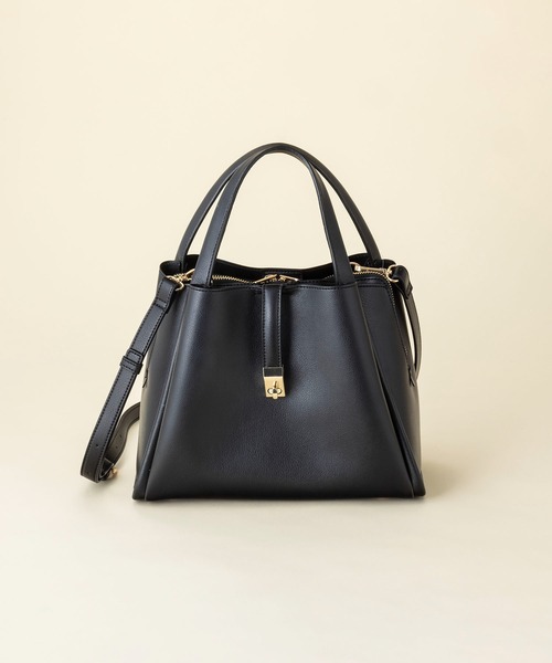 MIAN （ミアン）の「ひねり金具トートバッグ（トートバッグ・レディース・アイボリー/ブラック/ブラウン・FREE）」の19枚目の写真