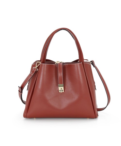 MIAN （ミアン）の「ひねり金具トートバッグ（トートバッグ・レディース・アイボリー/ブラック/ブラウン・FREE）」の15枚目の写真