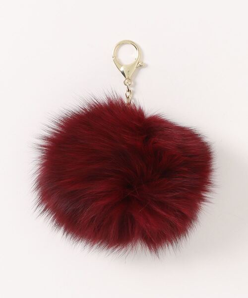 新品同様　TOD'Sトッズ　フォックスファー　チャーム　キーホルダー　ブラウン系 新品同様 TOD'Sトッズ フォックスファー チャーム キーホルダー