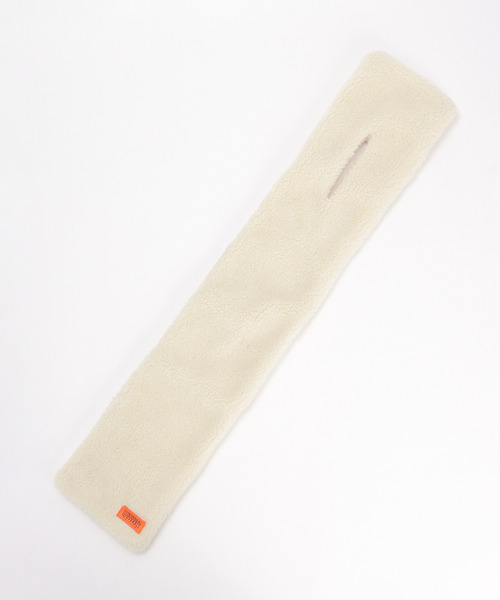 UNIVERSAL OVERALL（ユニバーサルオーバーオール）の「UNIVERSAL OVERALL ユニバーサルオーバーオール 差し込みボアマフラー（マフラー・メンズ・モカ/オフホワイト/グレー・FREE）」の6枚目の写真