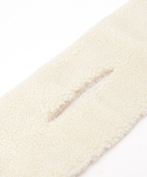 UNIVERSAL OVERALL（ユニバーサルオーバーオール）の「UNIVERSAL OVERALL ユニバーサルオーバーオール 差し込みボアマフラー（マフラー・メンズ・モカ/オフホワイト/グレー・FREE）」の8枚目の写真