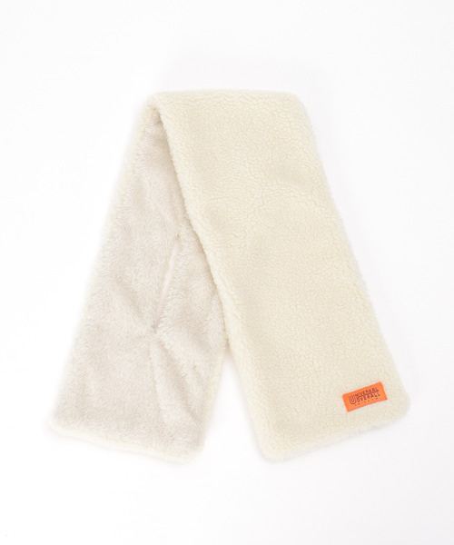 UNIVERSAL OVERALL（ユニバーサルオーバーオール）の「UNIVERSAL OVERALL ユニバーサルオーバーオール 差し込みボアマフラー（マフラー・メンズ・モカ/オフホワイト/グレー・FREE）」の10枚目の写真