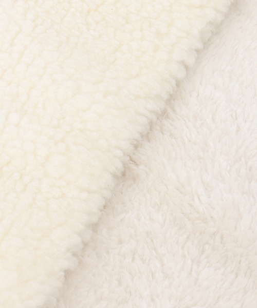 UNIVERSAL OVERALL（ユニバーサルオーバーオール）の「UNIVERSAL OVERALL ユニバーサルオーバーオール 差し込みボアマフラー（マフラー・メンズ・モカ/オフホワイト/グレー・FREE）」の12枚目の写真