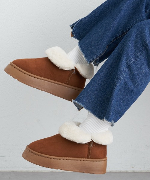 CIAOPANIC TYPY（チャオパニックティピー）の「2WAYムートンブーツ（ブーツ・レディース・ライトブラウン/ブラック/ブラウン・SMALL/MEDIUM/LARGE）」の5枚目の写真