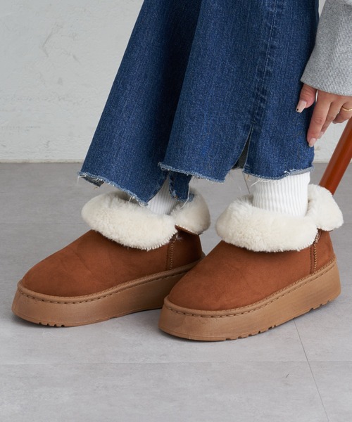 CIAOPANIC TYPY（チャオパニックティピー）の「2WAYムートンブーツ（ブーツ・レディース・ライトブラウン/ブラック/ブラウン・SMALL/MEDIUM/LARGE）」の6枚目の写真