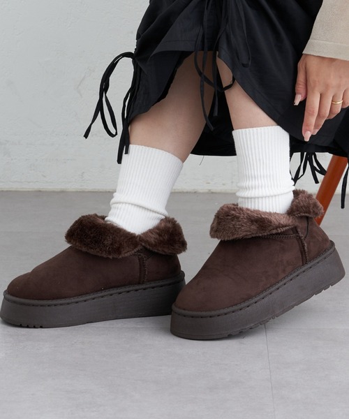 CIAOPANIC TYPY（チャオパニックティピー）の「2WAYムートンブーツ（ブーツ・レディース・ライトブラウン/ブラック/ブラウン・SMALL/MEDIUM/LARGE）」の18枚目の写真