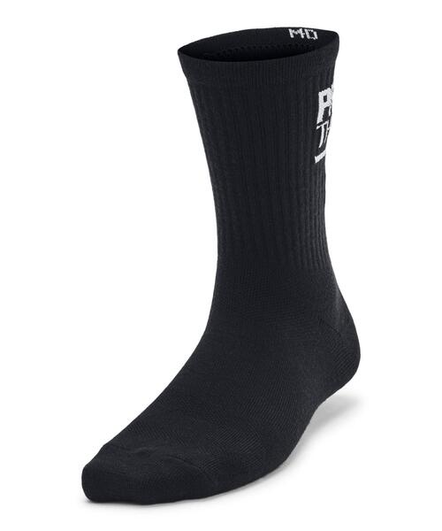UNDER ARMOUR(アンダーアーマー)の「UAエッセンシャル ノベルティ クルー ソックス (3足セット)(トレーニング/レディース)(ソックス/靴下・レディース・ブラック・M/S)」の2枚目の写真