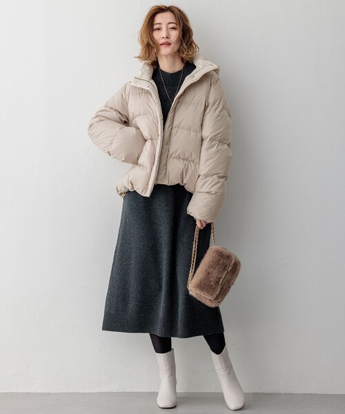 洗える/撥水加工】シレータフタ コンパクト ダウンコート（ダウン