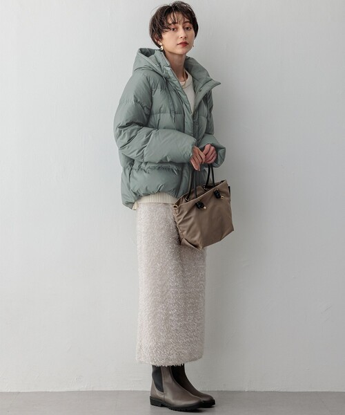 24AW 美品✨23区 洗える シレータフタ コンパクト ダウンコート 38 M 23区 【洗える/撥水】シレータフタ コンパクト ダウンコート